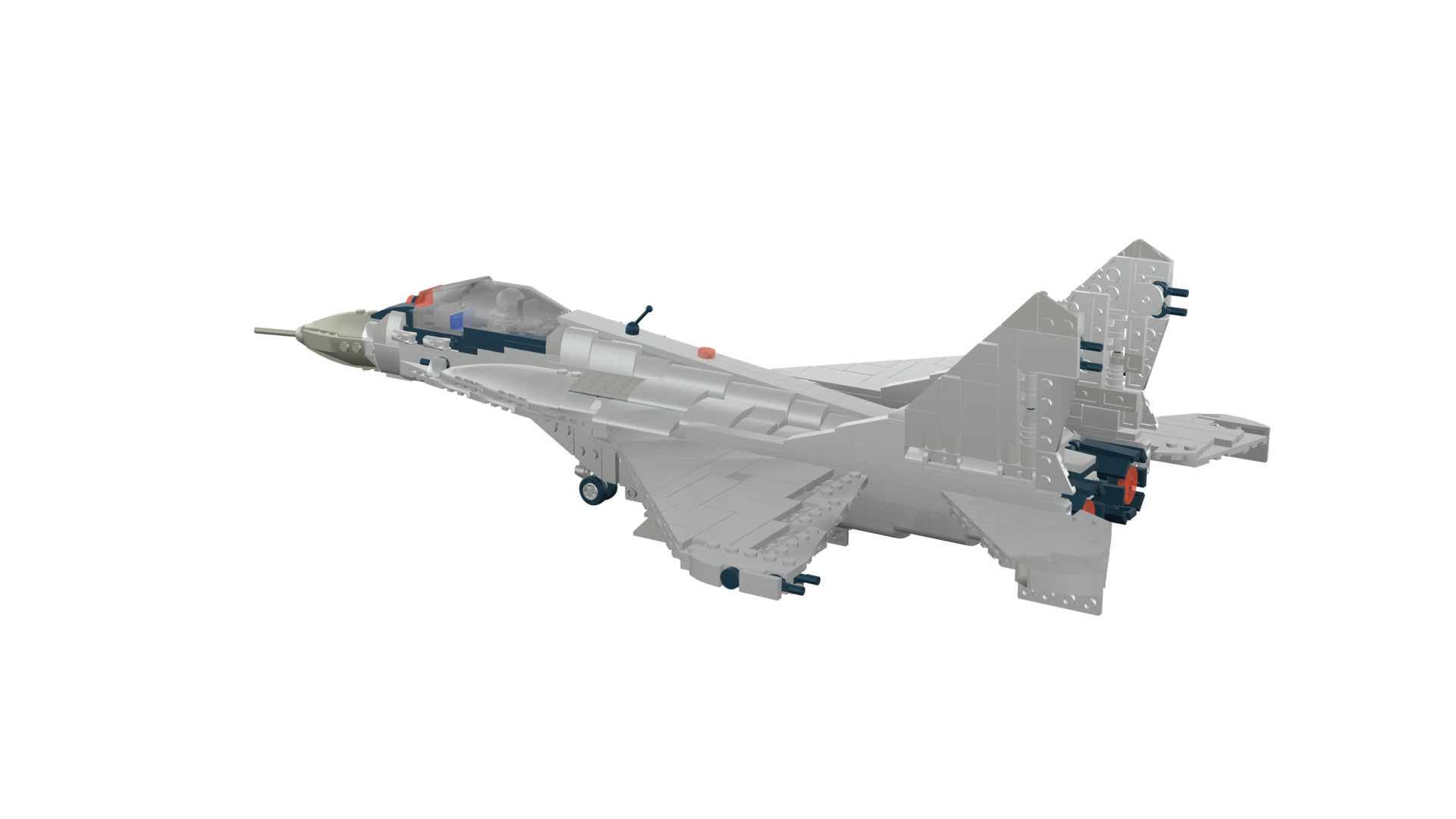 MocBricks3D - Lego MIG-29 Fulcrum Jet Fighter Aircraft 3D print model_41