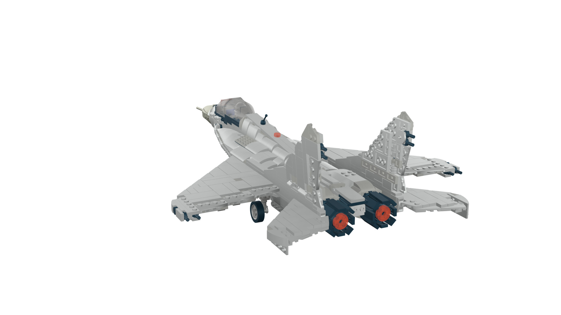 MocBricks3D - Lego MIG-29 Fulcrum Jet Fighter Aircraft 3D print model_37