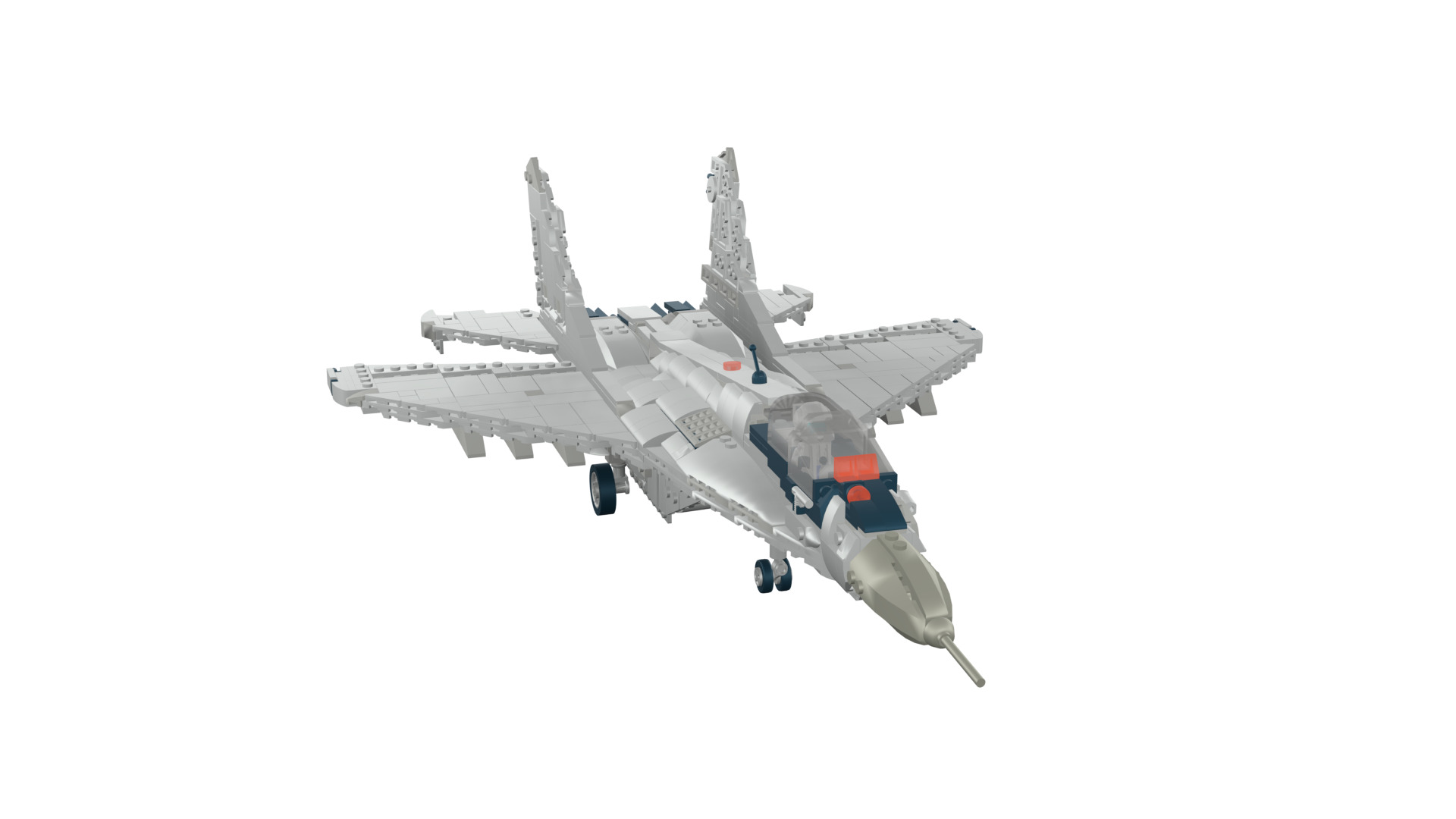 MocBricks3D - Lego MIG-29 Fulcrum Jet Fighter Aircraft 3D print model_14