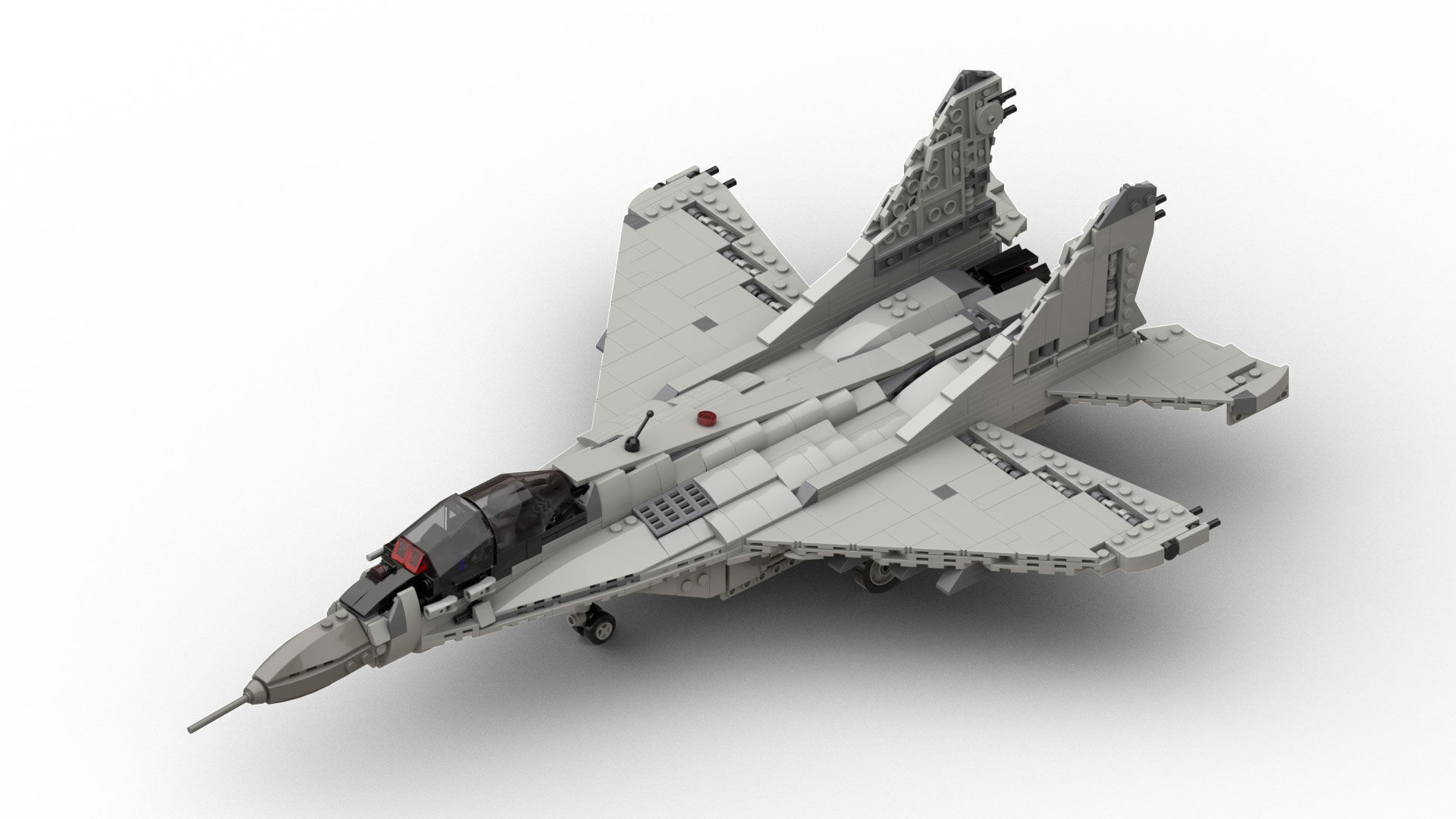 MocBricks3D - Lego MIG-29 Fulcrum Jet Fighter Aircraft 3D print model_6