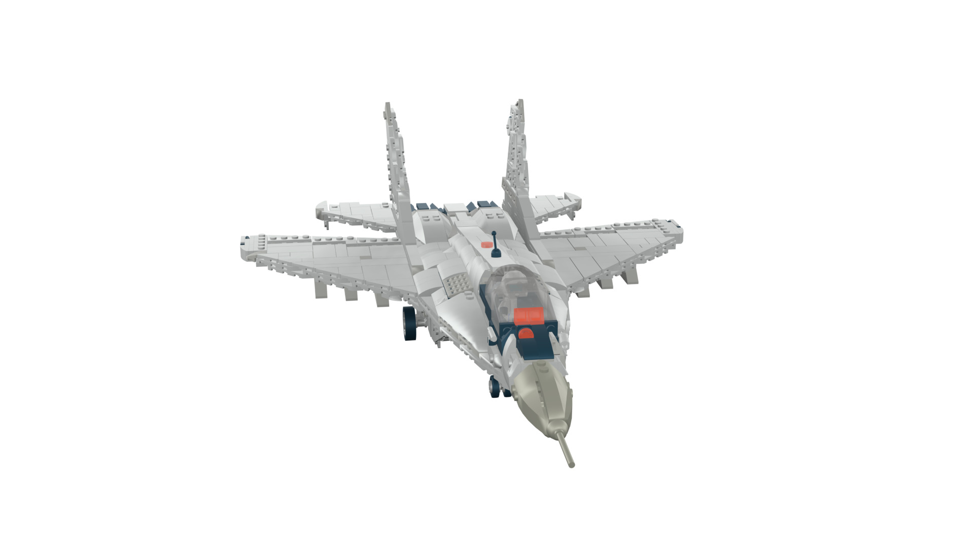 MocBricks3D - Lego MIG-29 Fulcrum Jet Fighter Aircraft 3D print model_13
