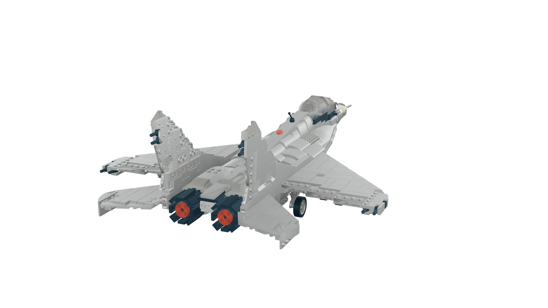 MocBricks3D - Lego MIG-29 Fulcrum Jet Fighter Aircraft 3D print model_31