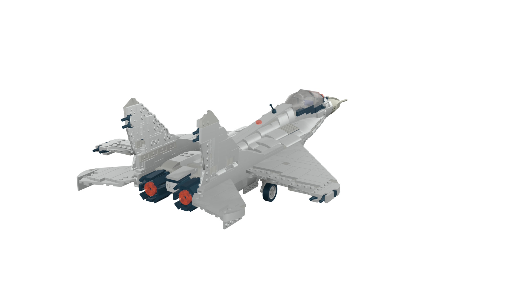 MocBricks3D - Lego MIG-29 Fulcrum Jet Fighter Aircraft 3D print model_30