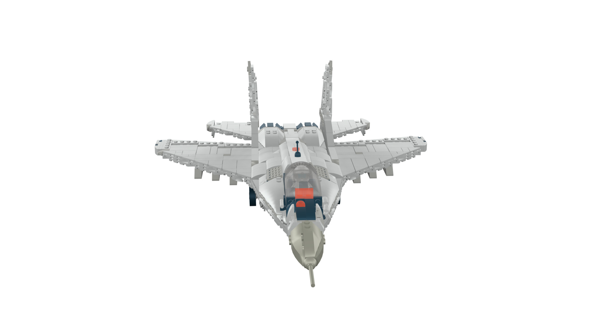 MocBricks3D - Lego MIG-29 Fulcrum Jet Fighter Aircraft 3D print model_56