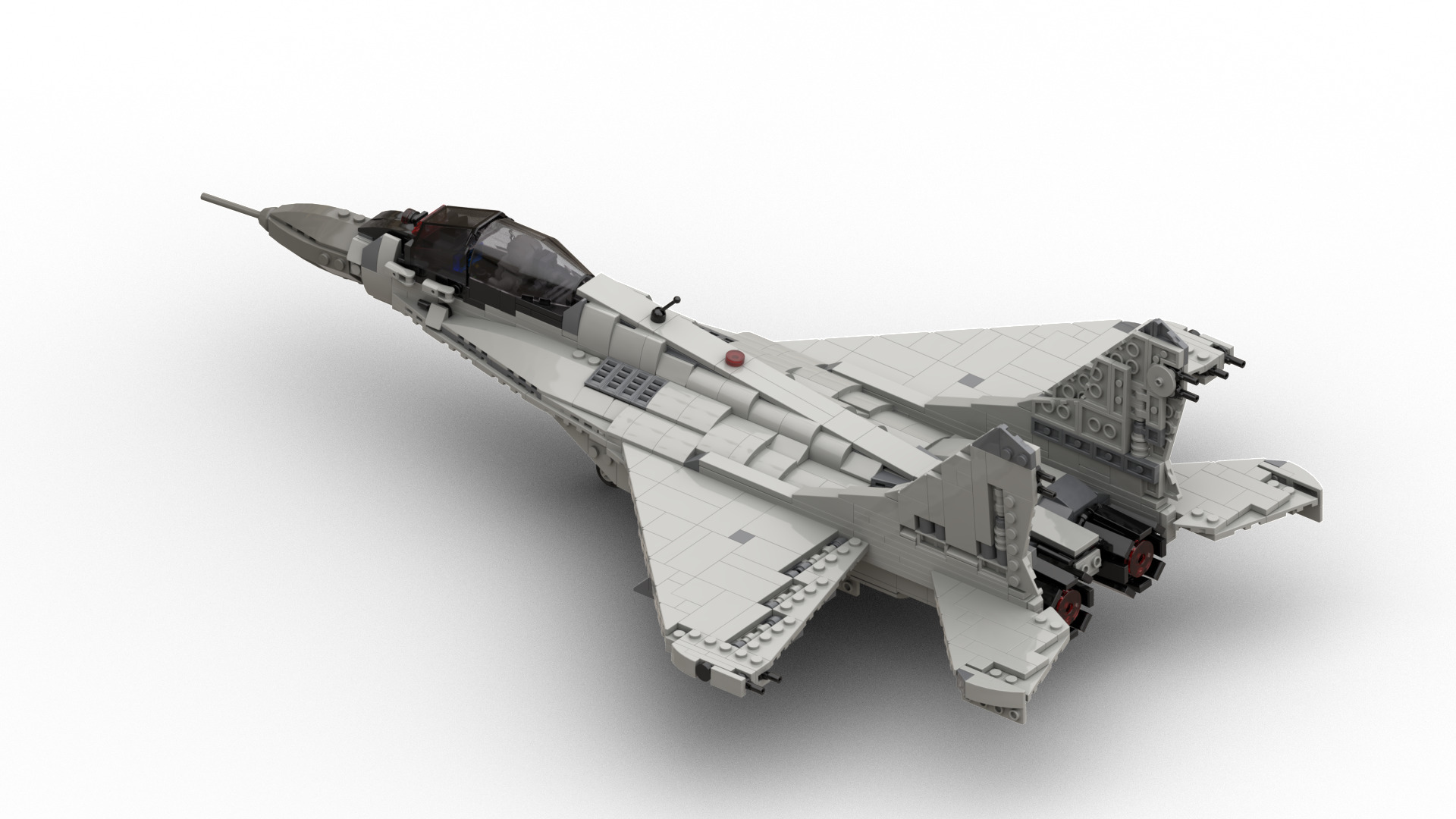MocBricks3D - Lego MIG-29 Fulcrum Jet Fighter Aircraft 3D print model_11