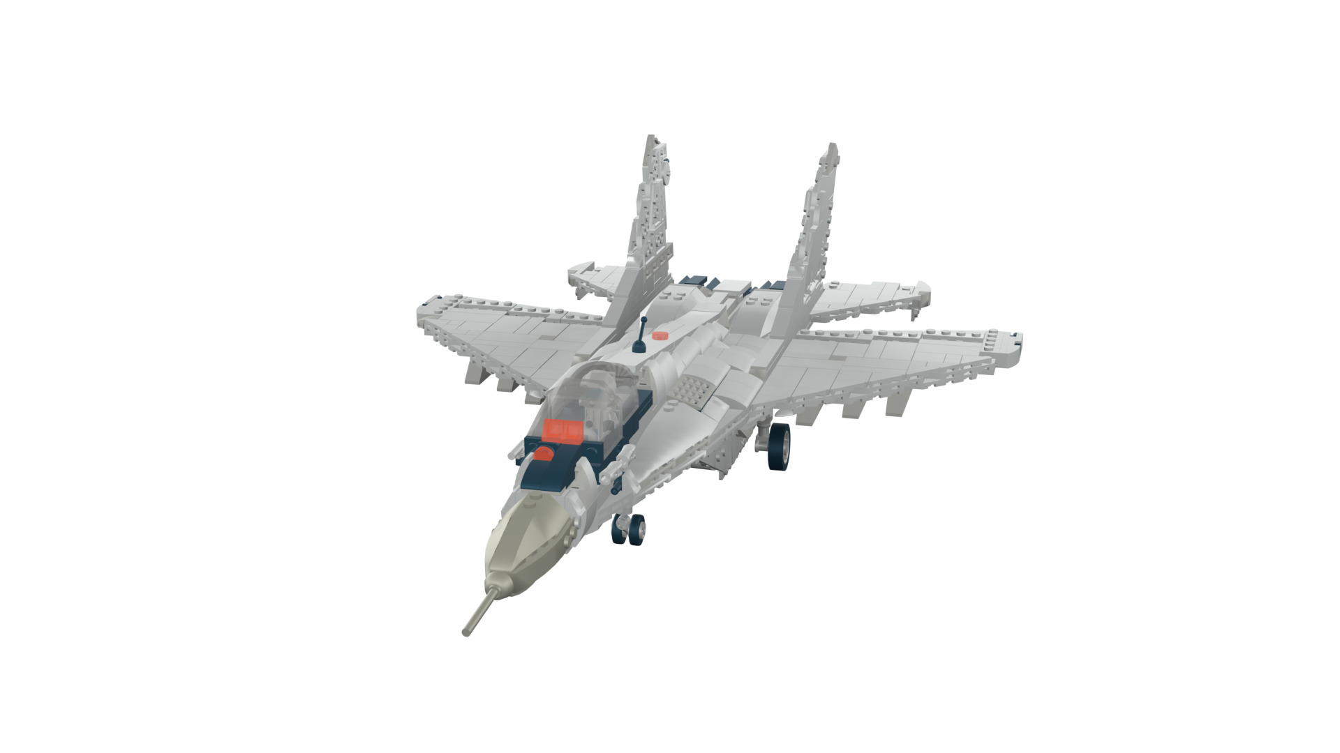 MocBricks3D - Lego MIG-29 Fulcrum Jet Fighter Aircraft 3D print model_54