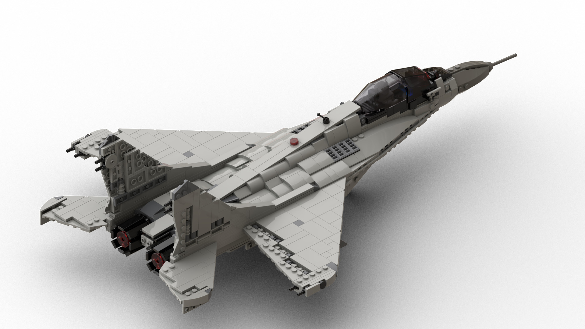 MocBricks3D - Lego MIG-29 Fulcrum Jet Fighter Aircraft 3D print model_9