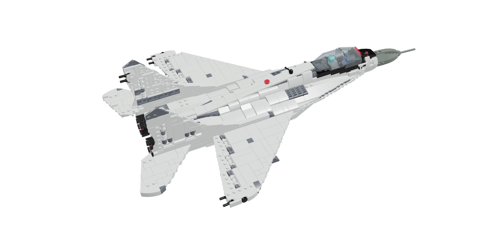 MocBricks3D - Lego MIG-29 Fulcrum Jet Fighter Aircraft 3D print model_3