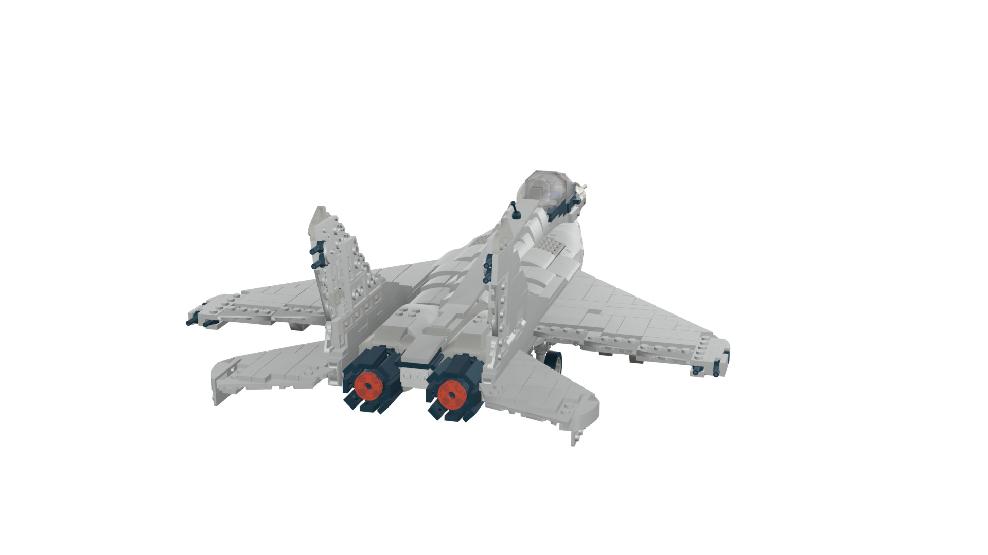 MocBricks3D - Lego MIG-29 Fulcrum Jet Fighter Aircraft 3D print model_32