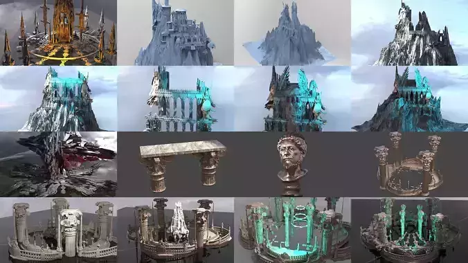 Ancient Greek Arena Temple Collection 