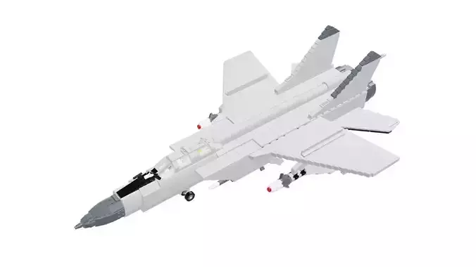 MocBricks3D - Lego MIG-31 Foxhound Jet Fighter Aircraft 3D print model