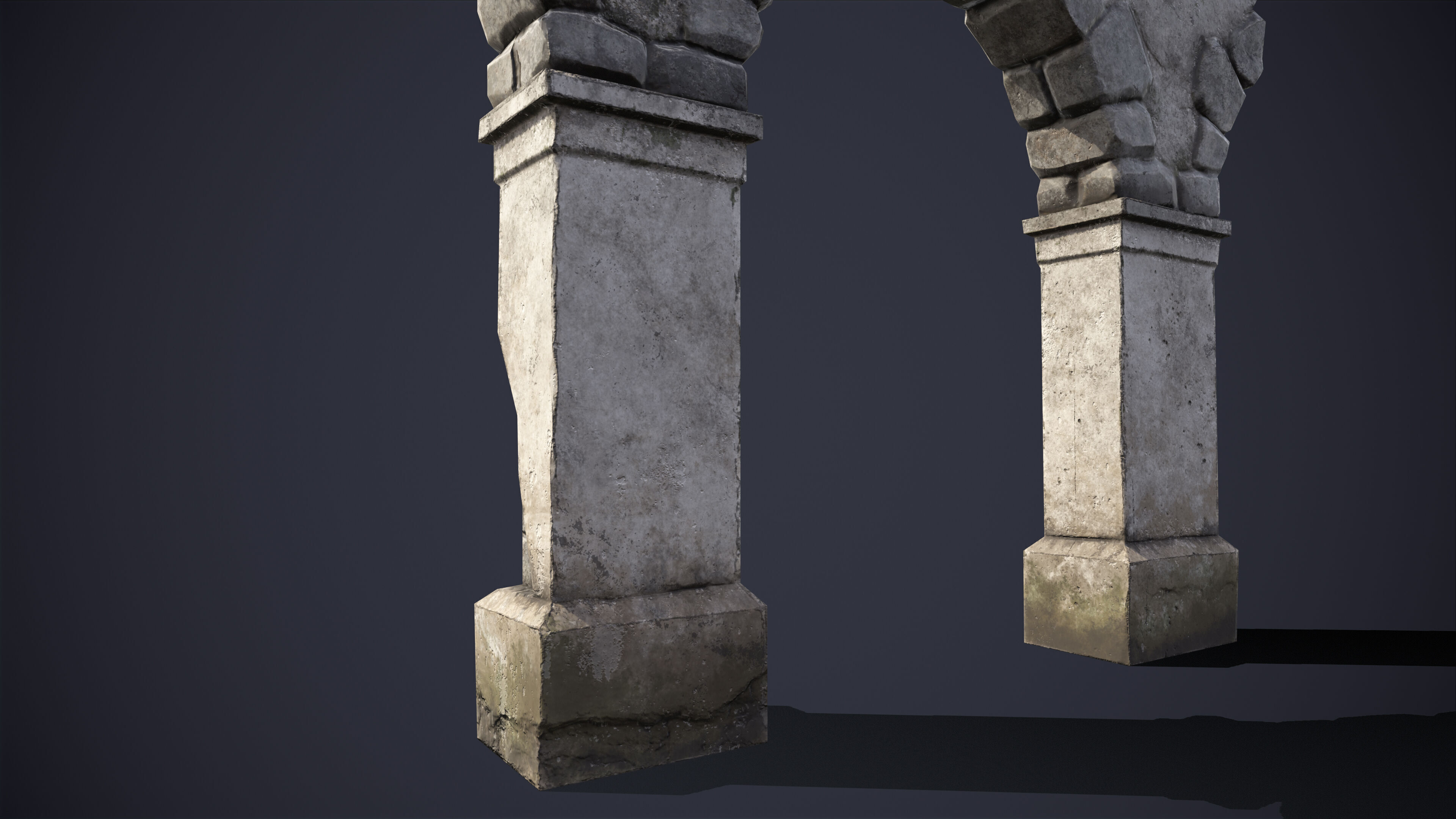 Old Abandoned Arch Low-poly 3D model_5