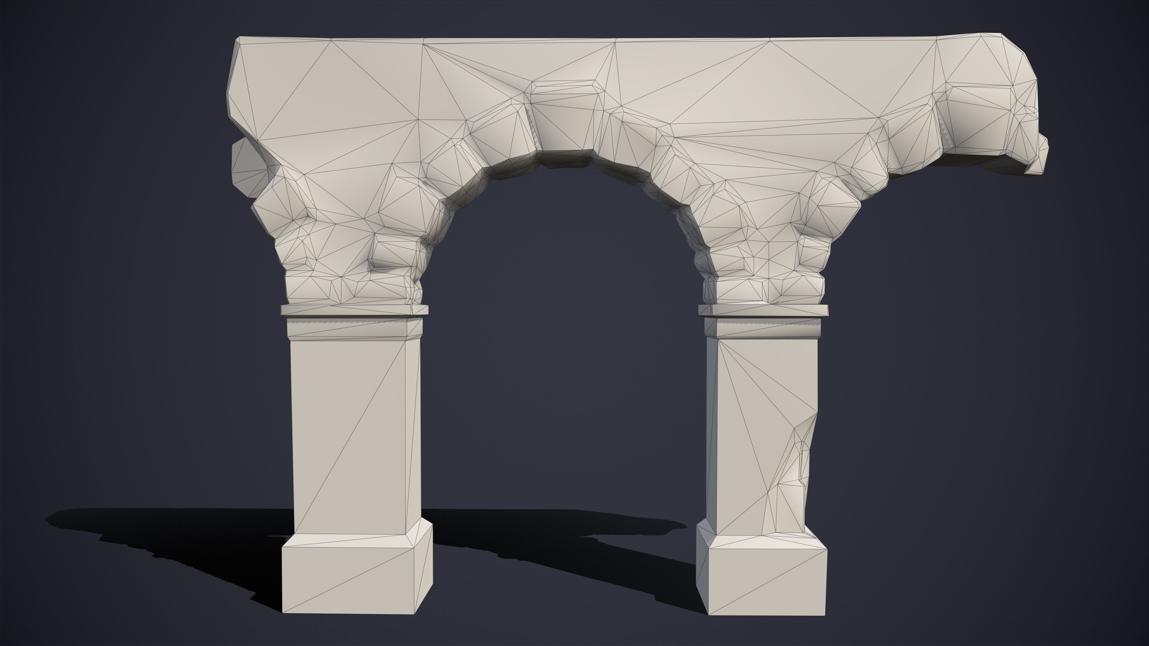 Old Abandoned Arch Low-poly 3D model_7