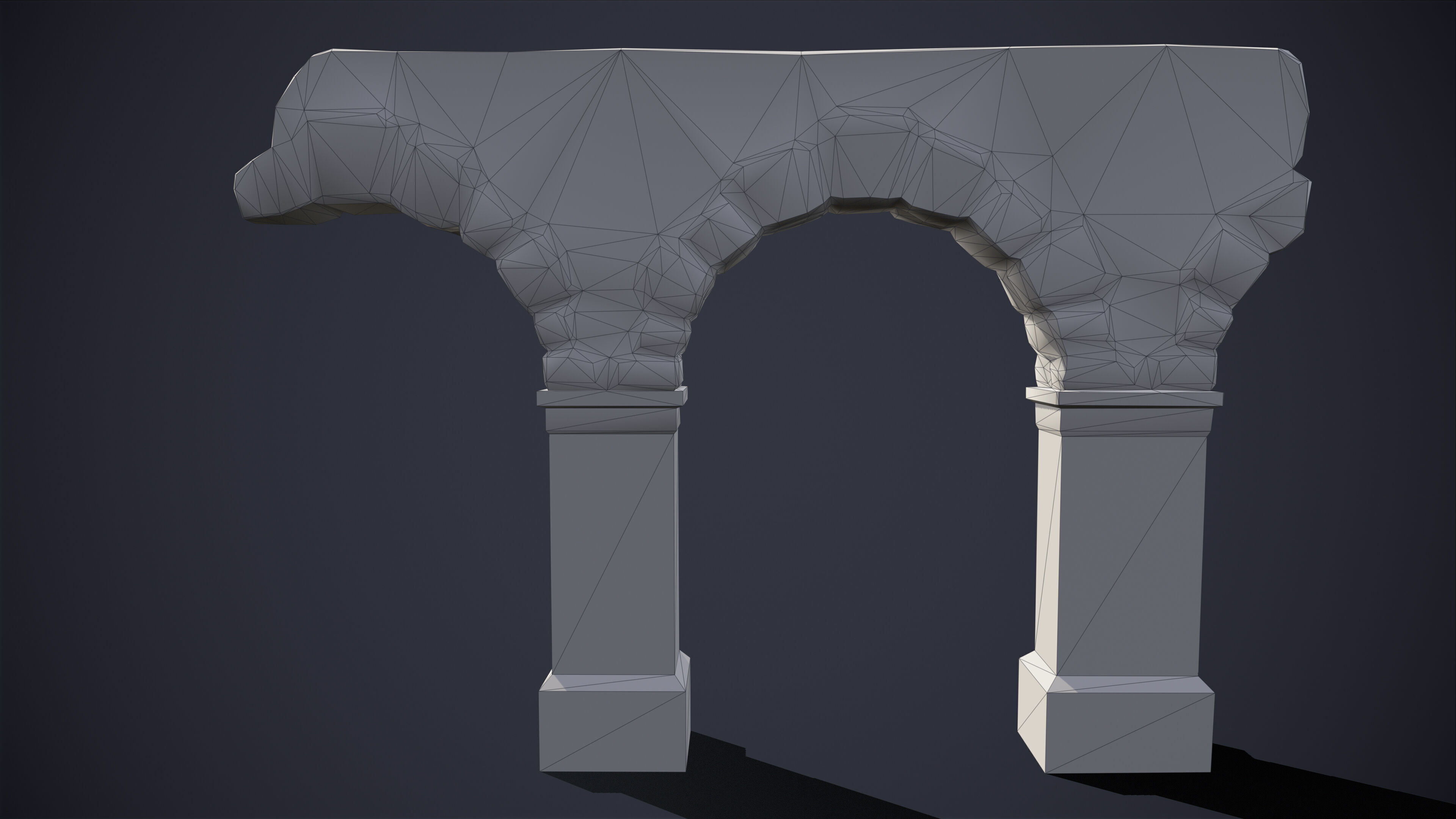 Old Abandoned Arch Low-poly 3D model_8