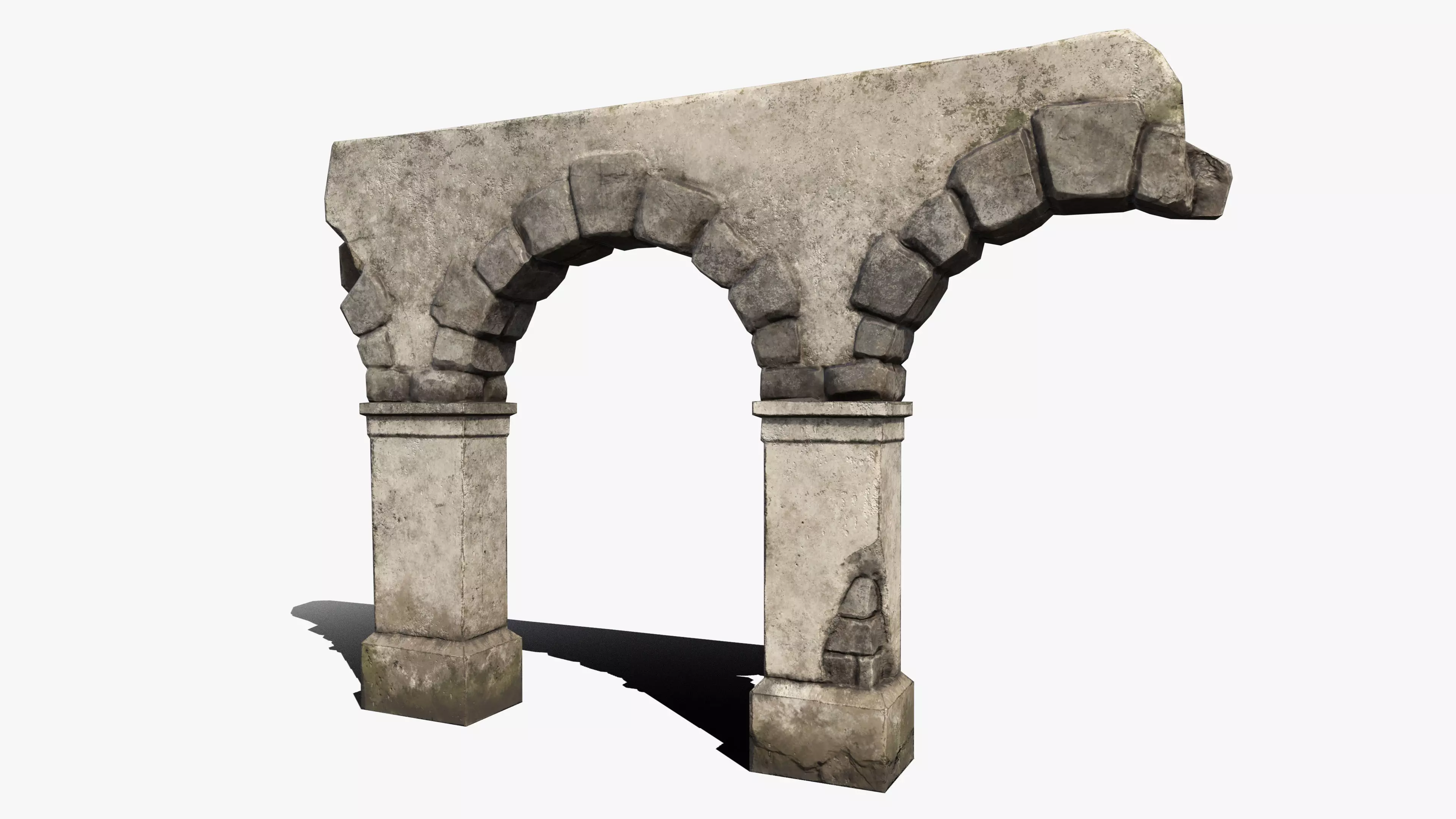Old Abandoned Arch Low-poly 3D model_0