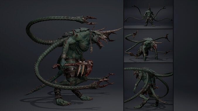 Ashenflame Spicky Brutal Low-poly 3D model