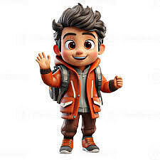 little boy  Low-poly 3D model