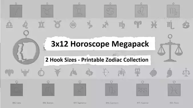 Horoscope Megapack 3D Printable Zodiac Collection