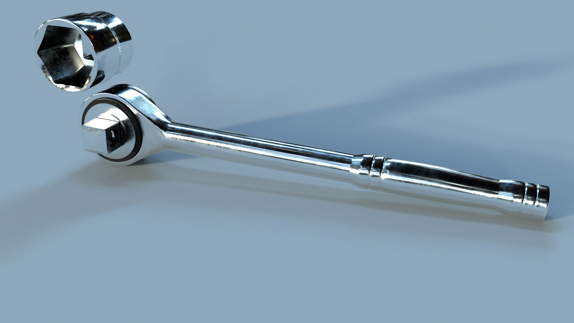 Socket wrench 3D model_2