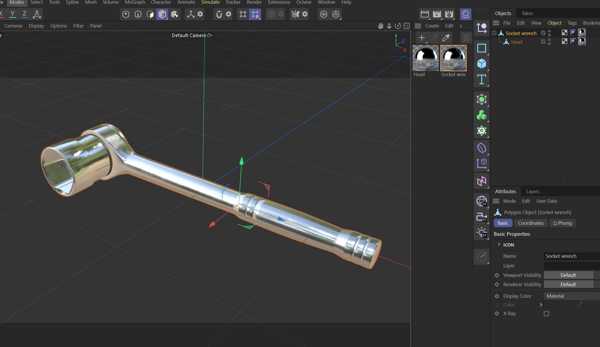 Socket wrench 3D model_7