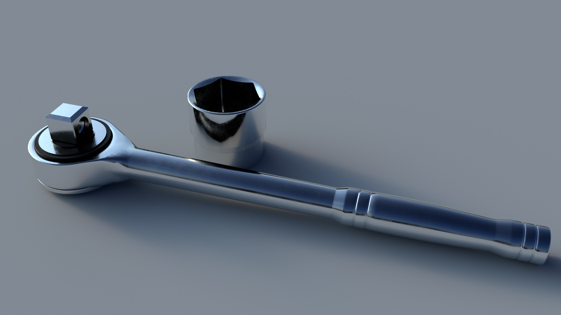 Socket wrench 3D model_6