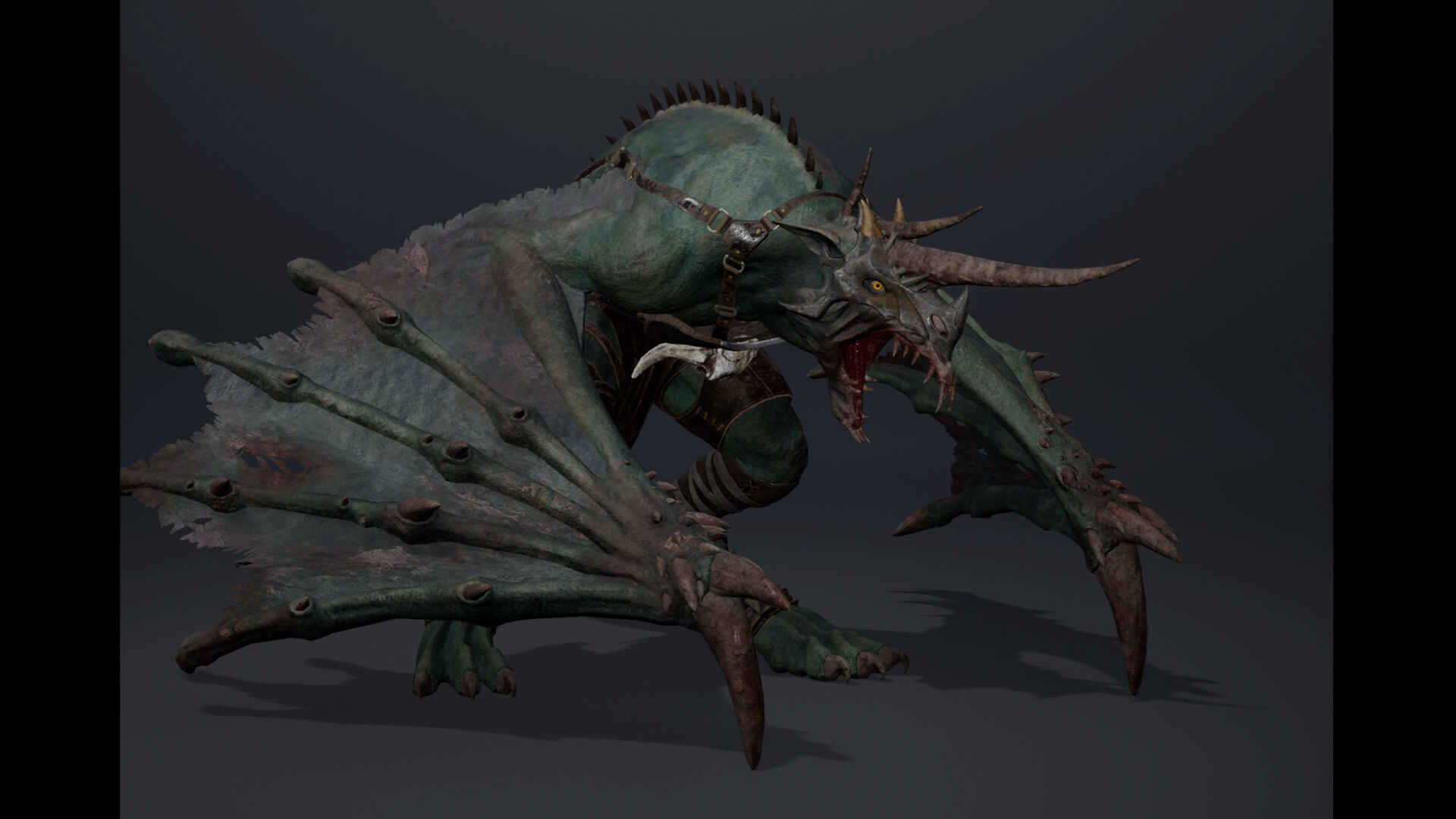 Ashen Archer Wing2 Low-poly 3D model_9