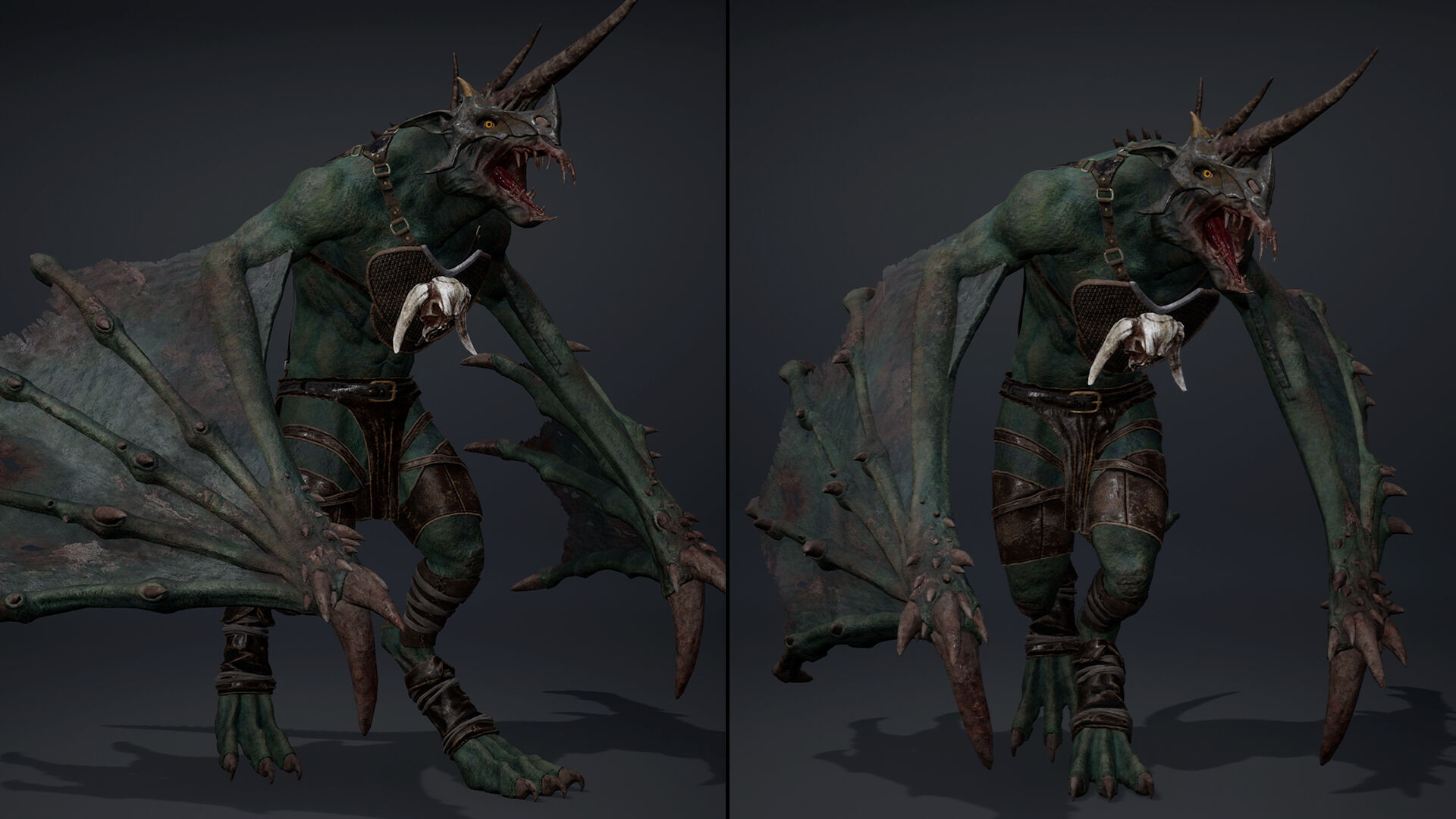 Ashen Archer Wing2 Low-poly 3D model_13