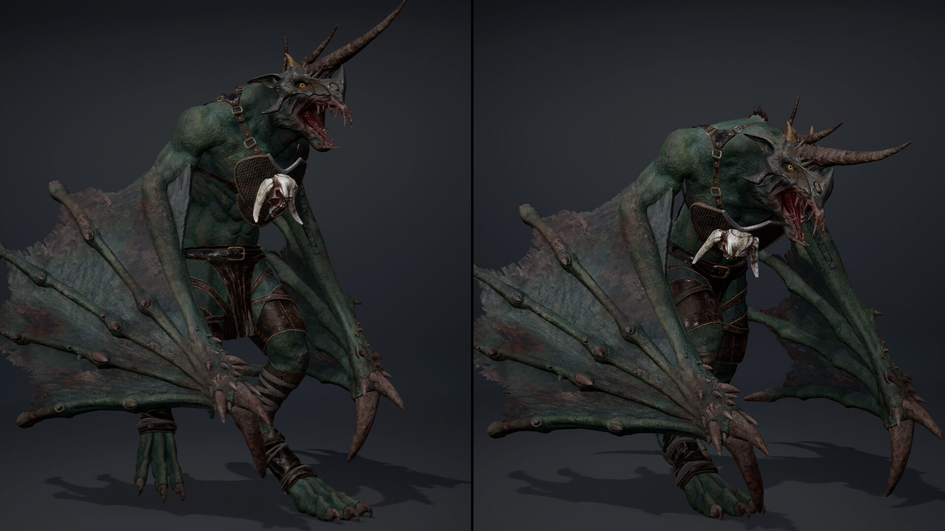 Ashen Archer Wing2 Low-poly 3D model_12