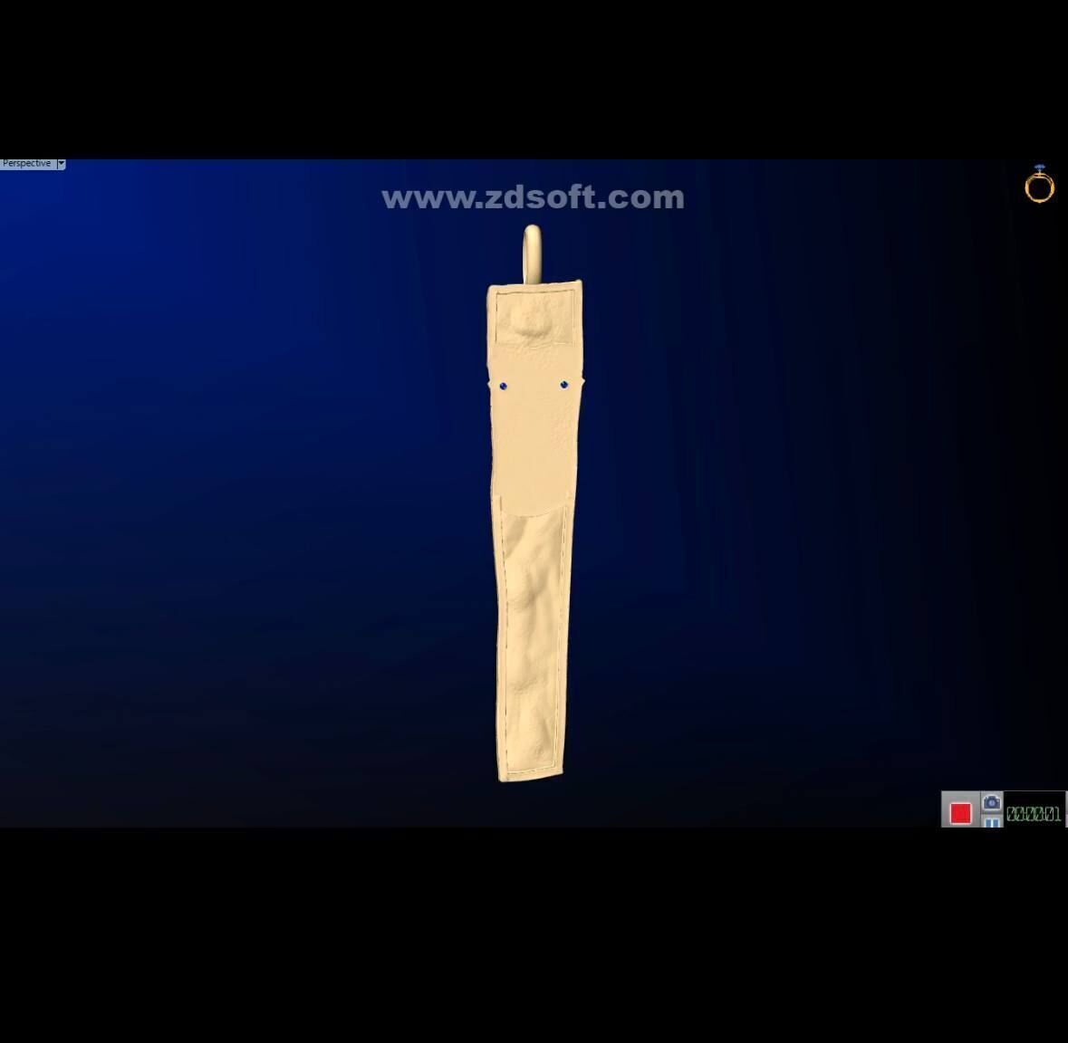 Abstract Face Pendant 3D Printable Artistic Jewelry Model 3D print model_5