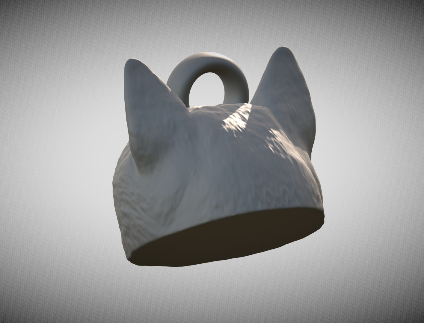 Shiba Inu head key ring 3D model ready for 3D printing 3D print model_4