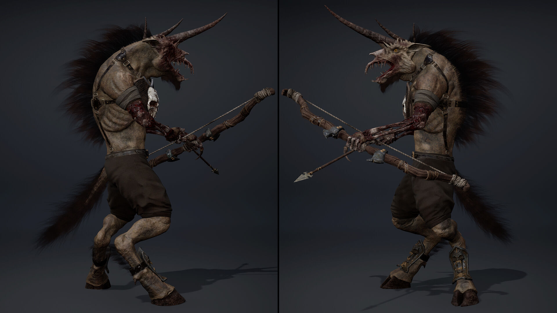 Ashen Archer Damaged Low-poly 3D model_10
