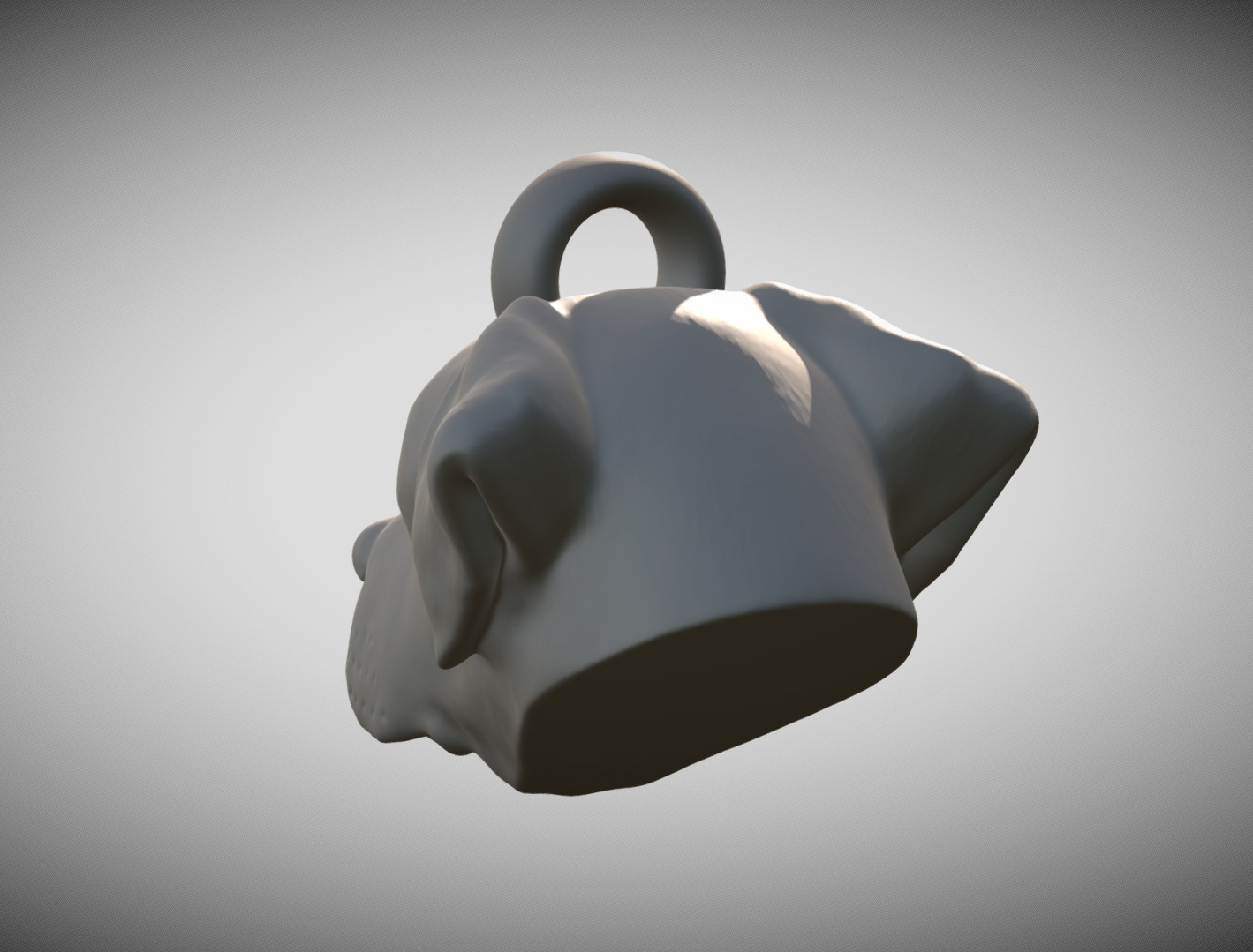 Labrador head key ring 3D model ready for 3D printing 3D print model_4