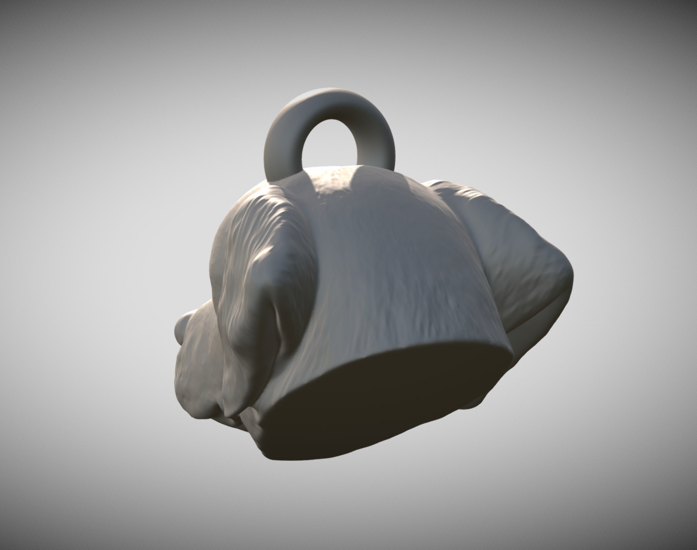 Golden Retriever head key ring 3D model ready for 3D printing 3D print model_4