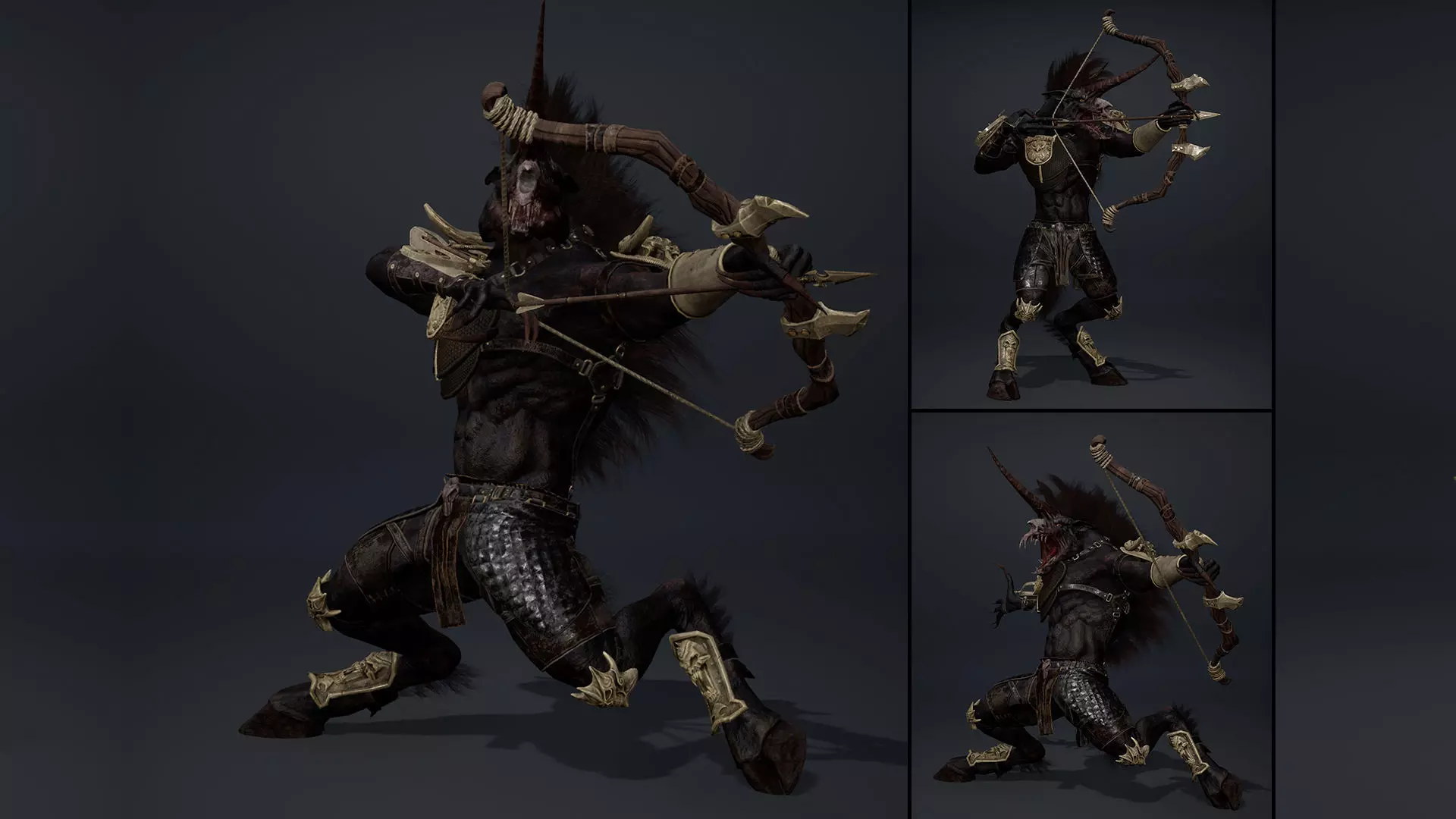 Ashen Archer Arm2 Brutal Low-poly 3D model_0