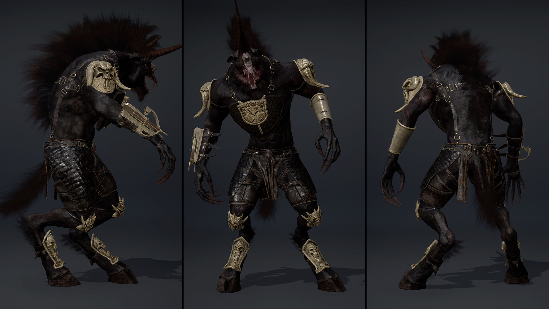 Ashen Archer Arm2 Brutal Low-poly 3D model_12