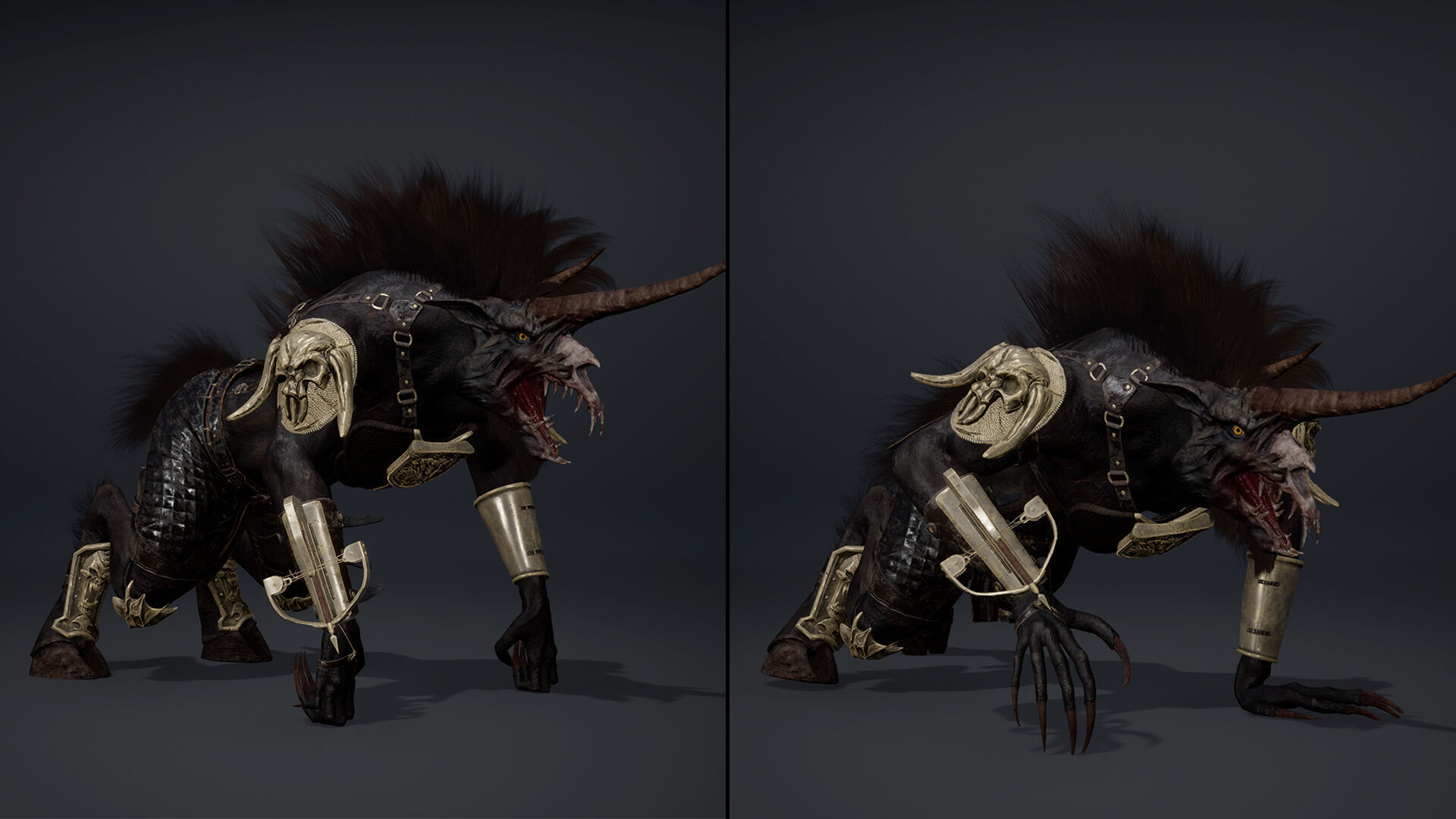 Ashen Archer Arm2 Brutal Low-poly 3D model_9