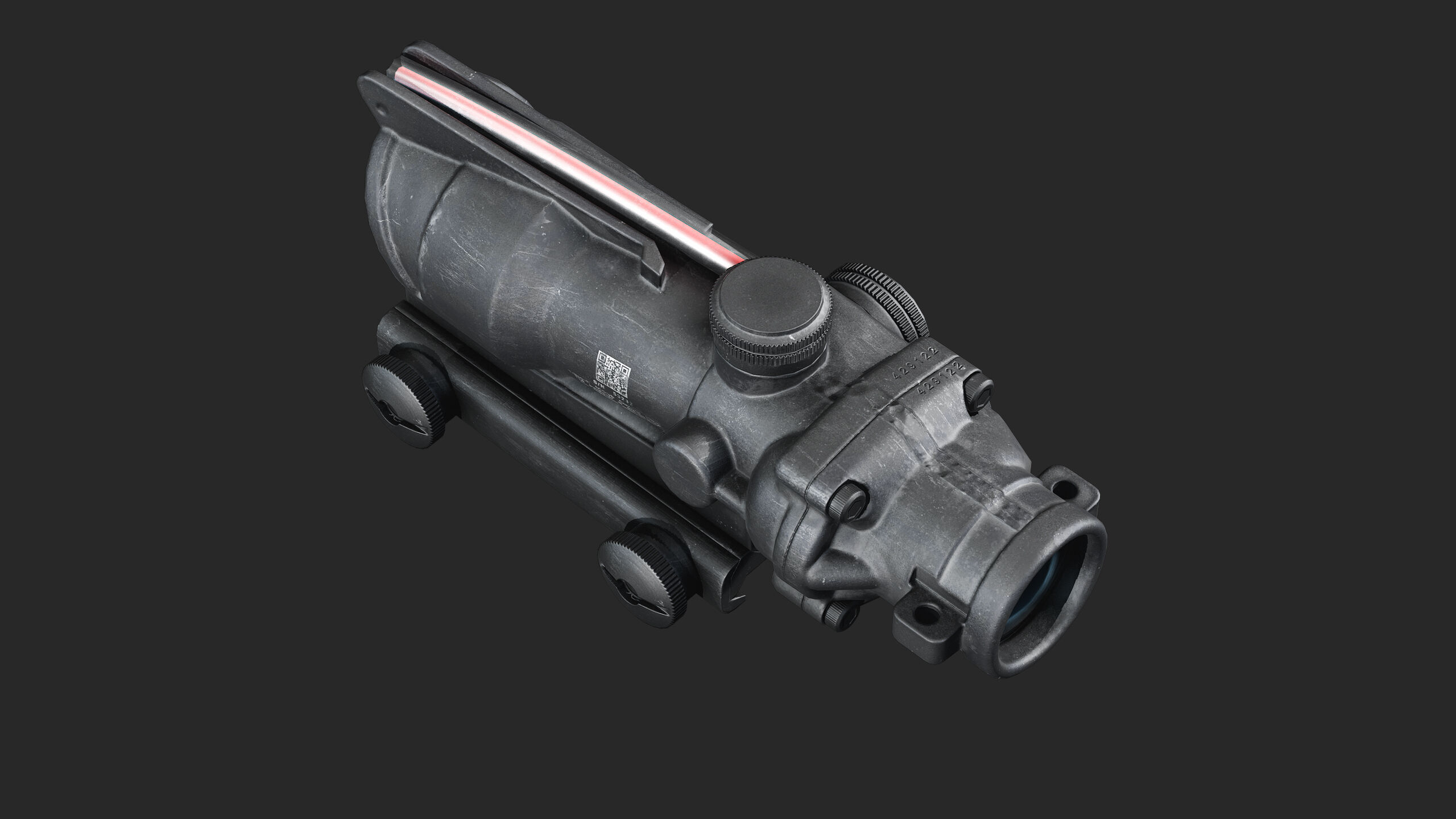 Trijicon 4x32 ACOG  Low-poly 3D model_5