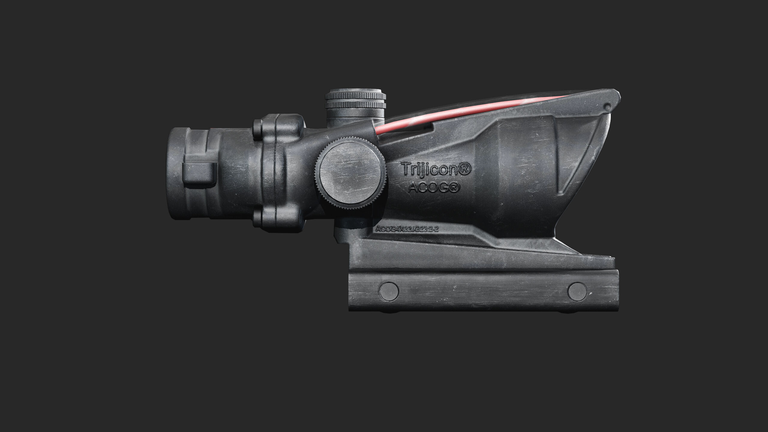 Trijicon 4x32 ACOG  Low-poly 3D model_6