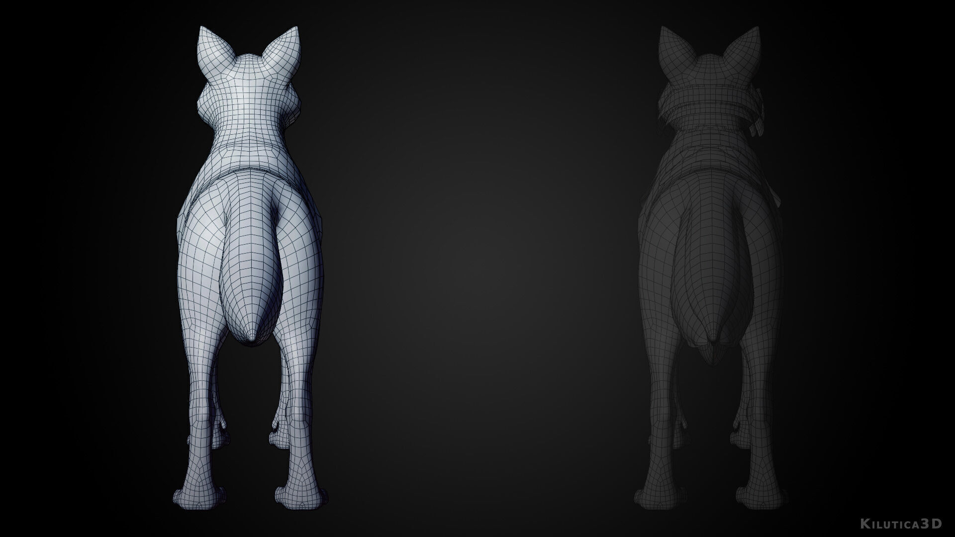 Wolf Prime - Rigged Cartoon-Realistic 3D Model Pack for Blender Low-poly 3D model_15