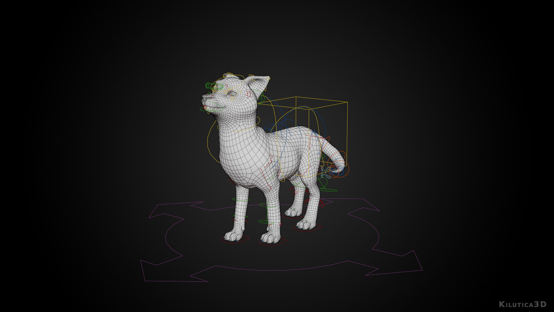 Wolf Prime - Rigged Cartoon-Realistic 3D Model Pack for Blender Low-poly 3D model_16