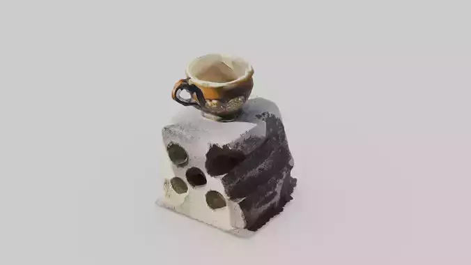 Scanned old soviet mug 3d model