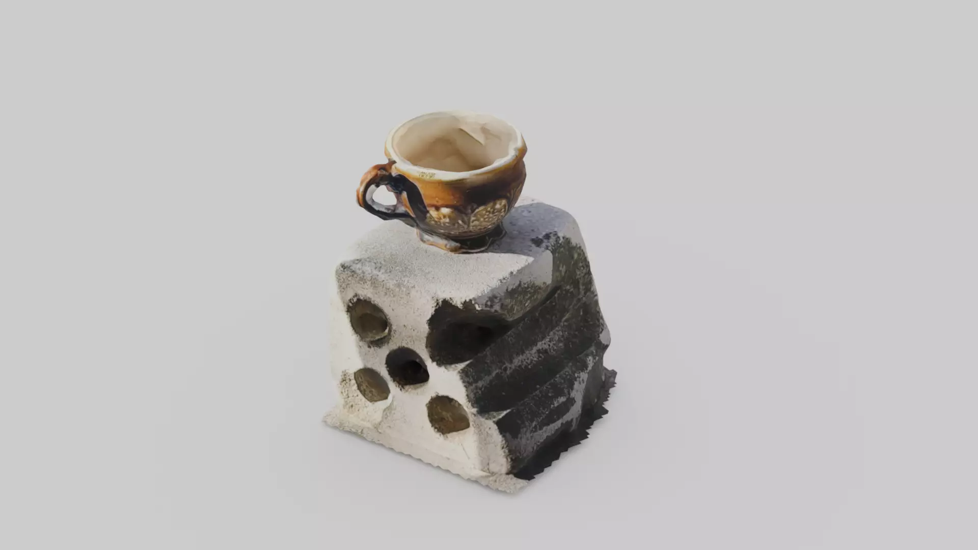Scanned old soviet mug 3d model 3D model_0