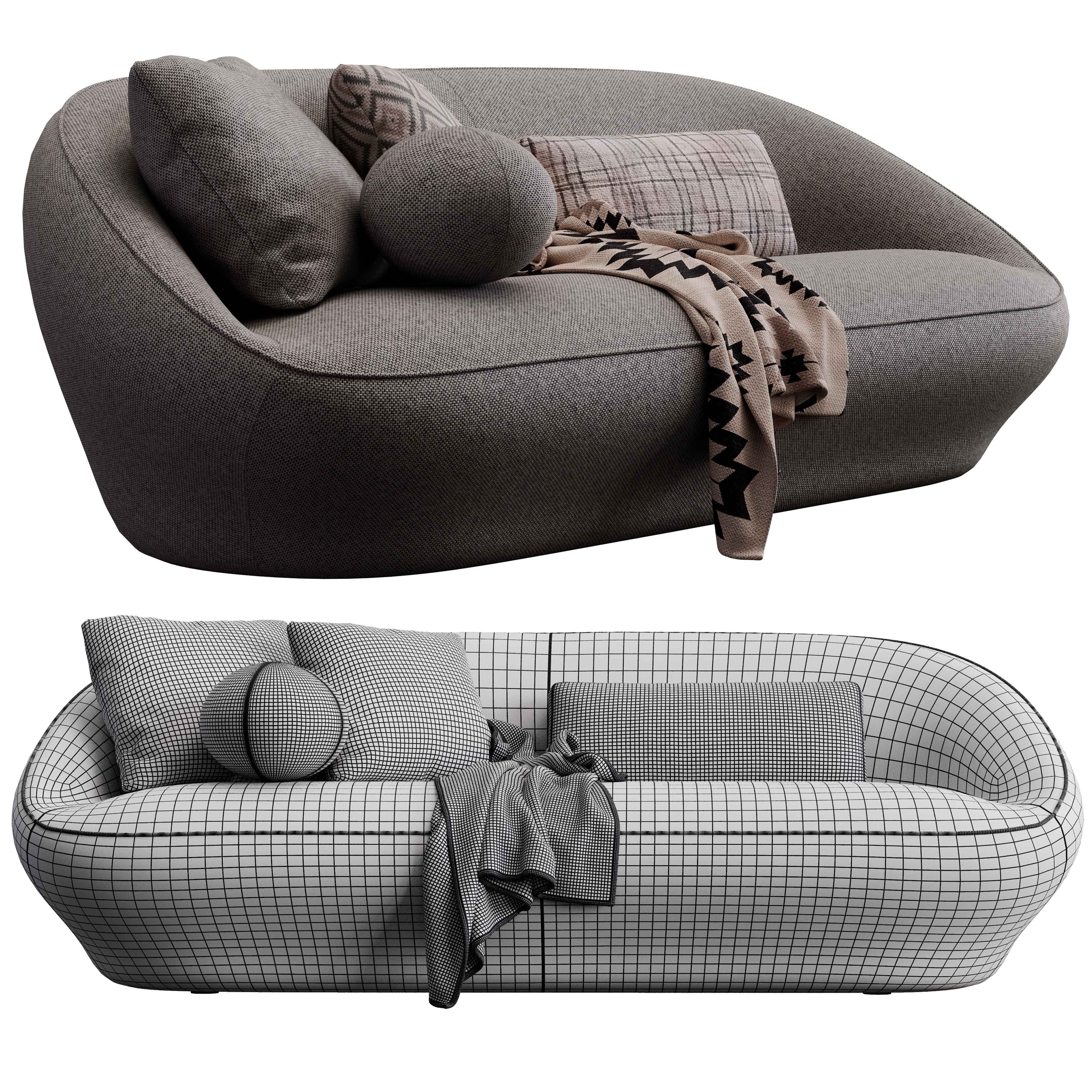 Elora Sofa By Davis 3D model_2