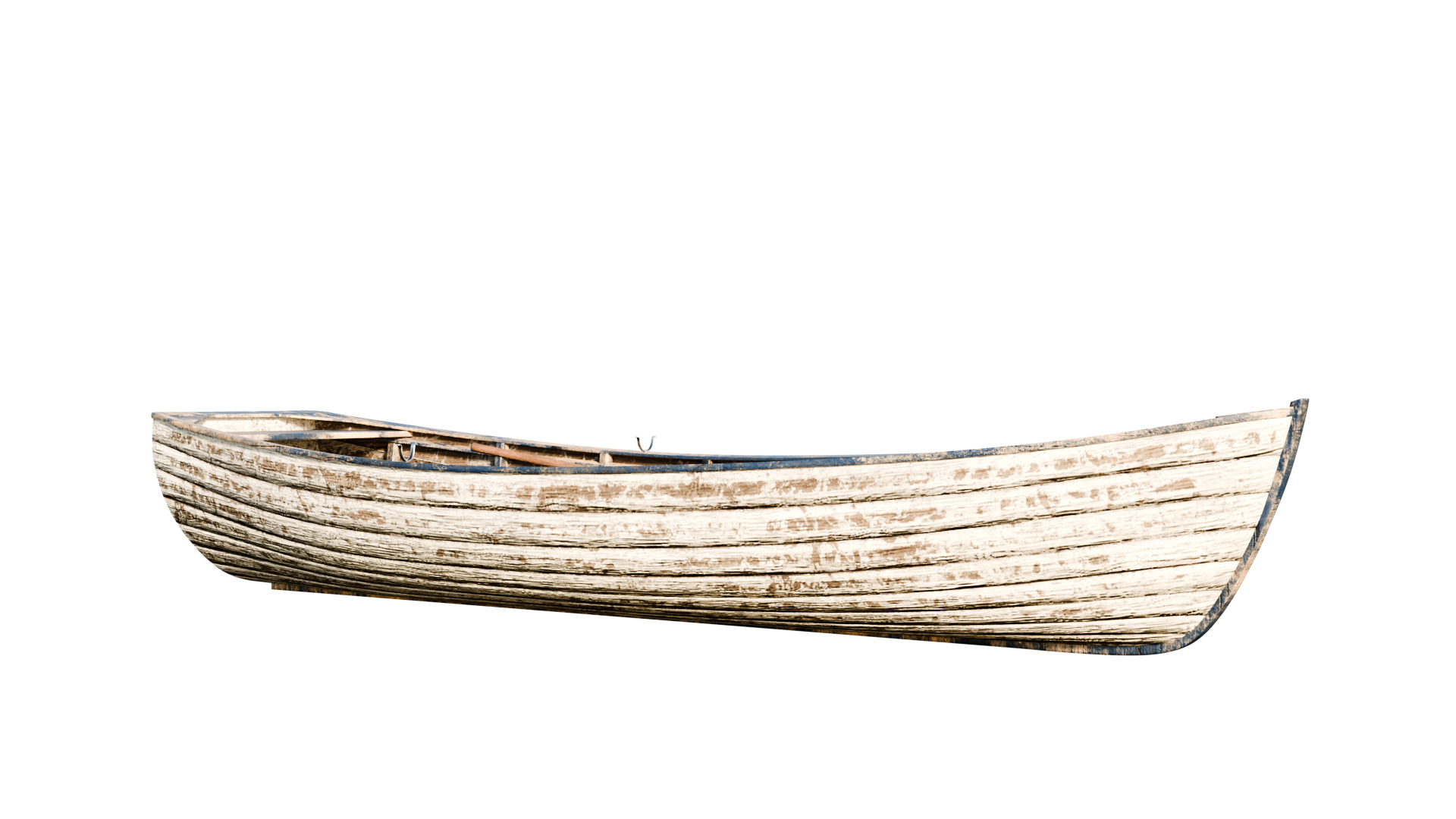 old wooden fishing boat 3D model_9