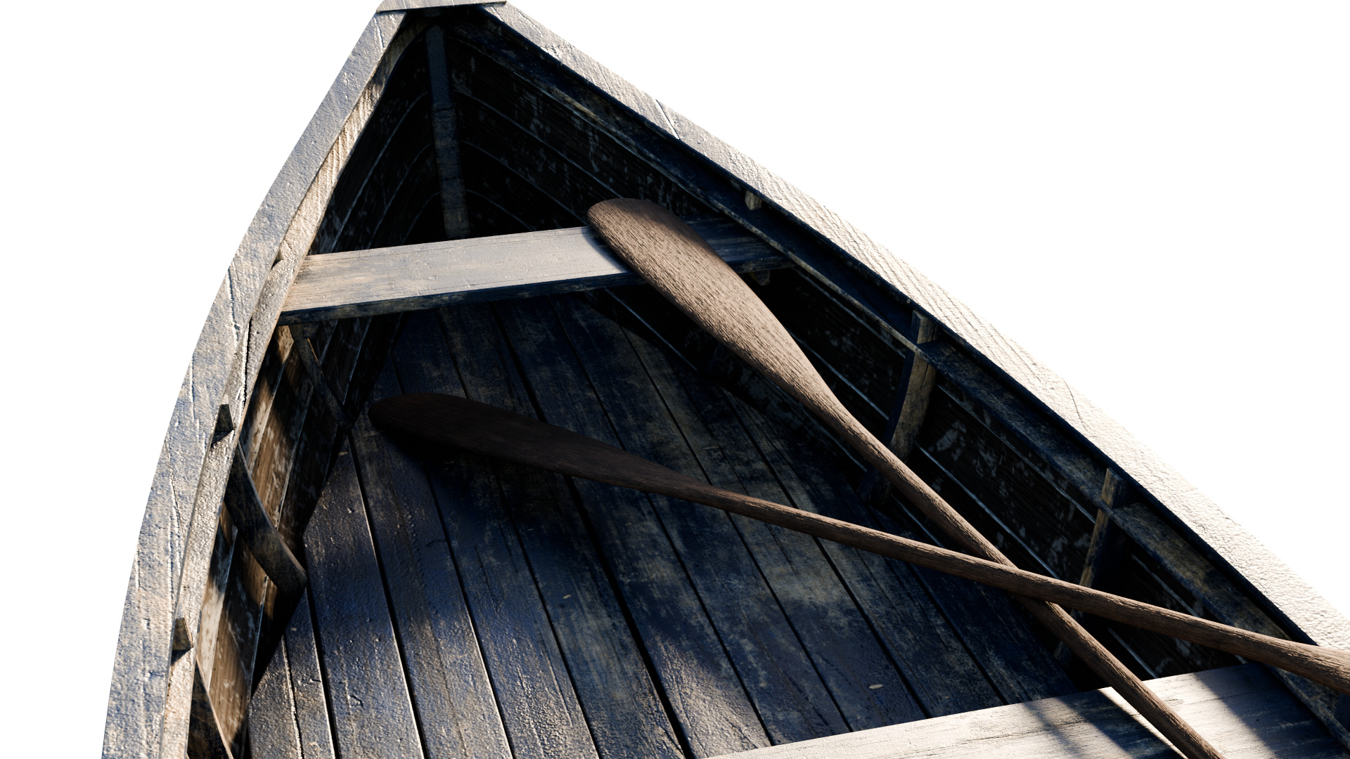 old wooden fishing boat 3D model_8