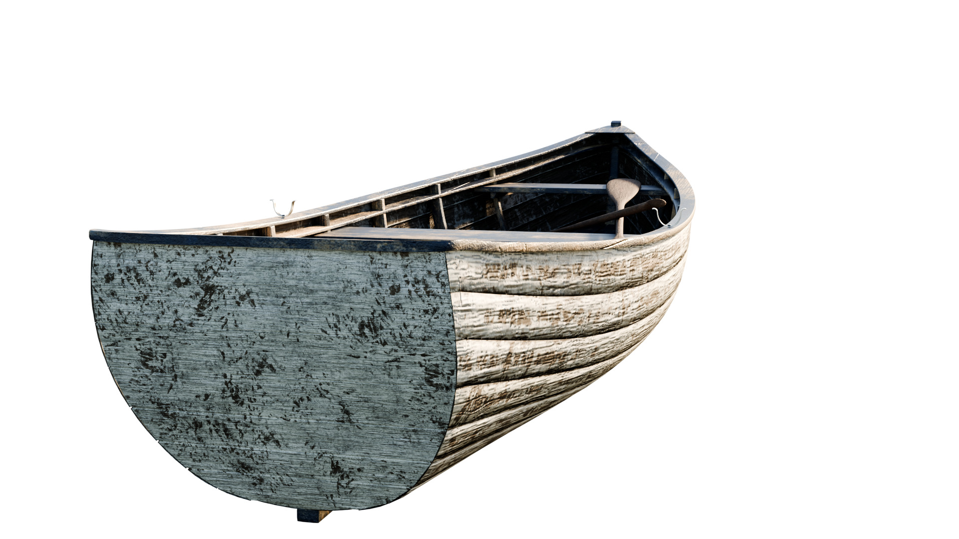 old wooden fishing boat 3D model_15