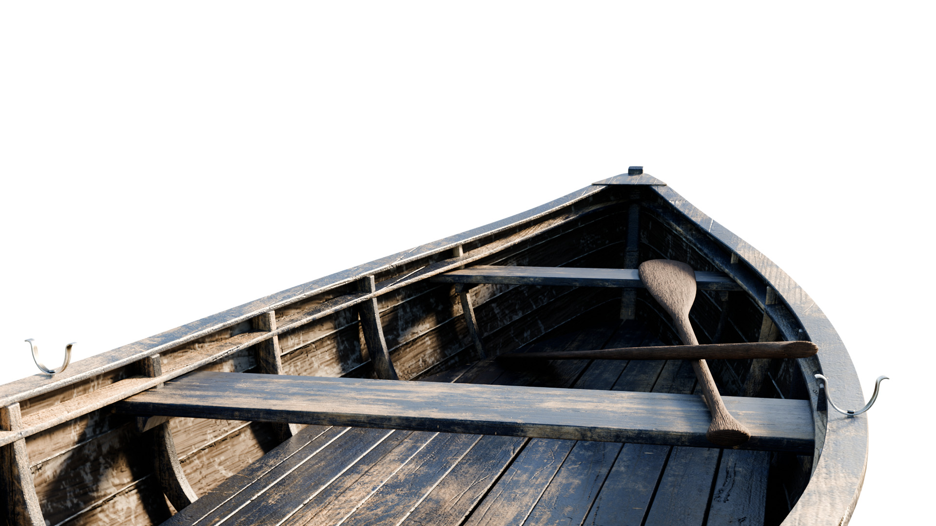 old wooden fishing boat 3D model_7