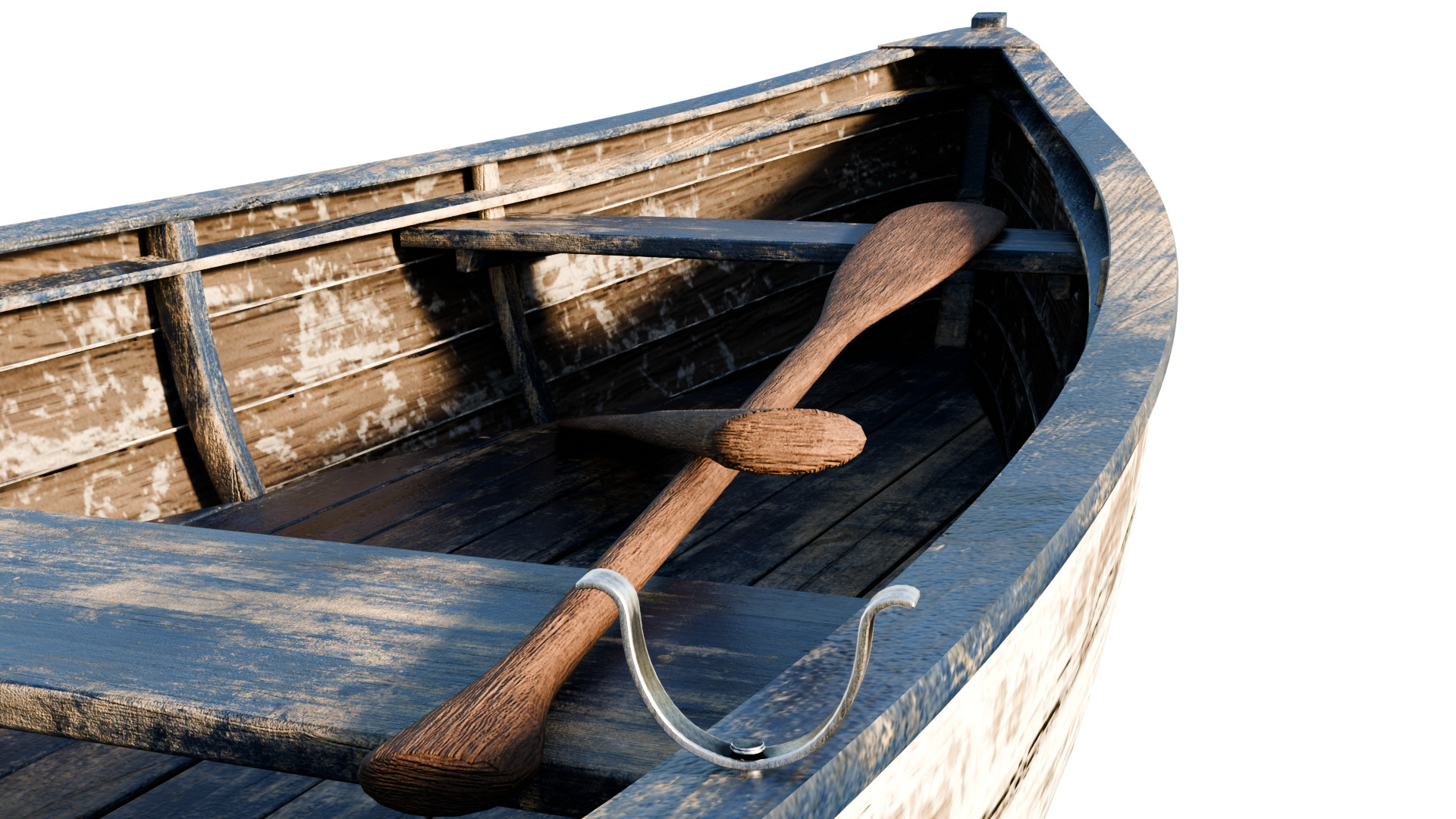 old wooden fishing boat 3D model_13