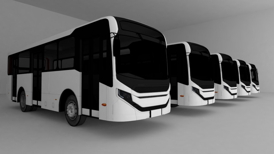 City bus Caio Apache Vip V OF-1519 Low-poly 3D model_11