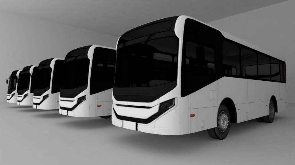 City bus Caio Apache Vip V OF-1519 Low-poly 3D model_10